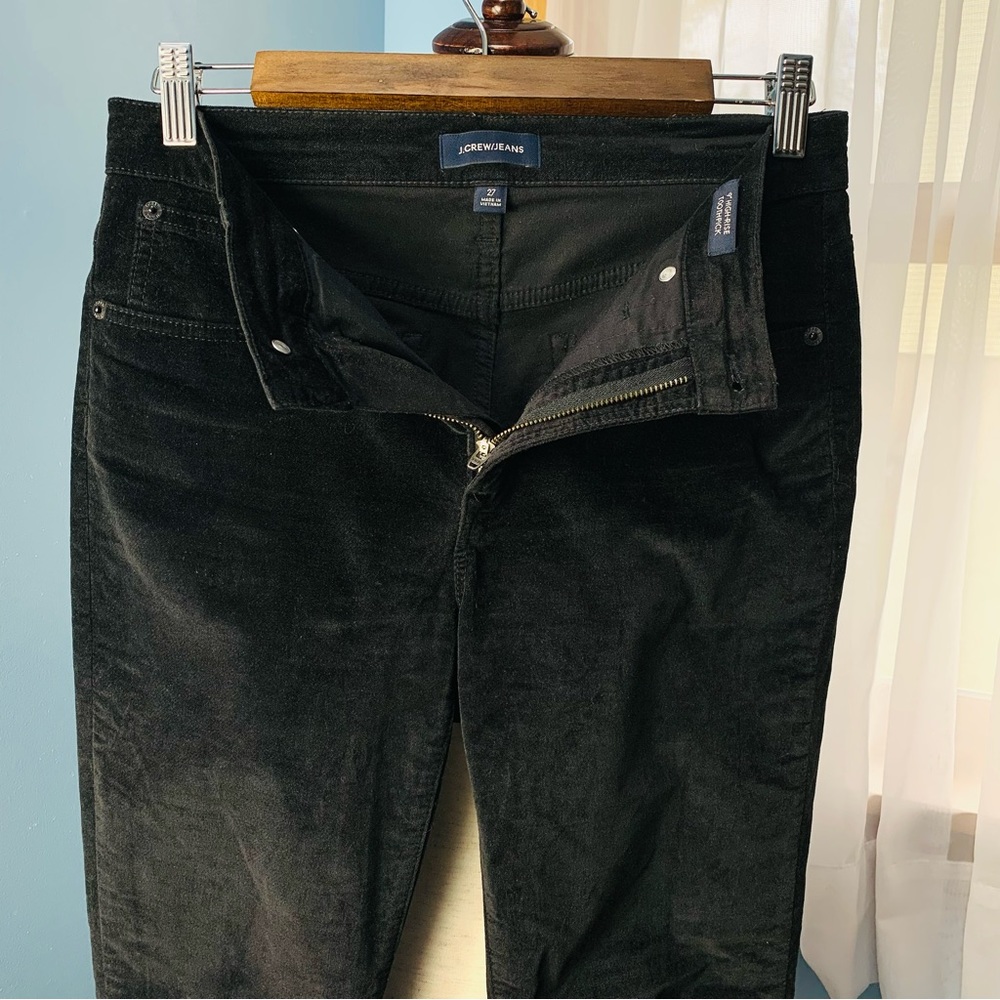 J. Crew Black Velvet Toothpick Jeans - Picture 4 of 7